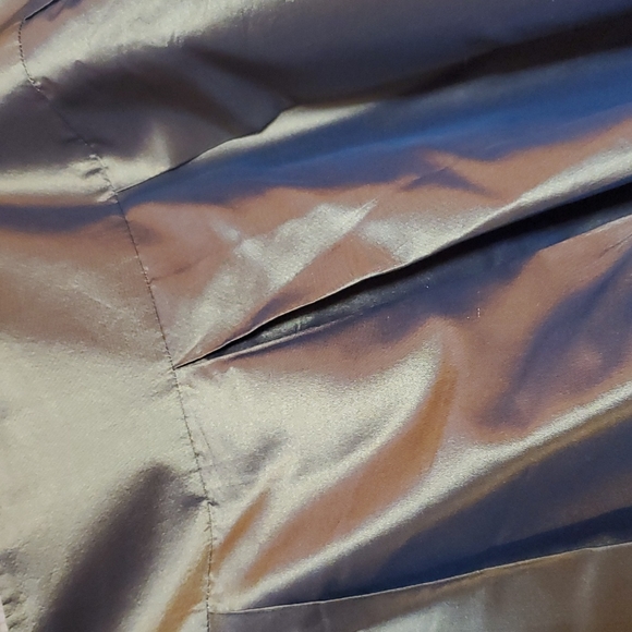 Talbots  Midi Bronze  Silk Pleated  A line Skirt sz 8 - Picture 2 of 6